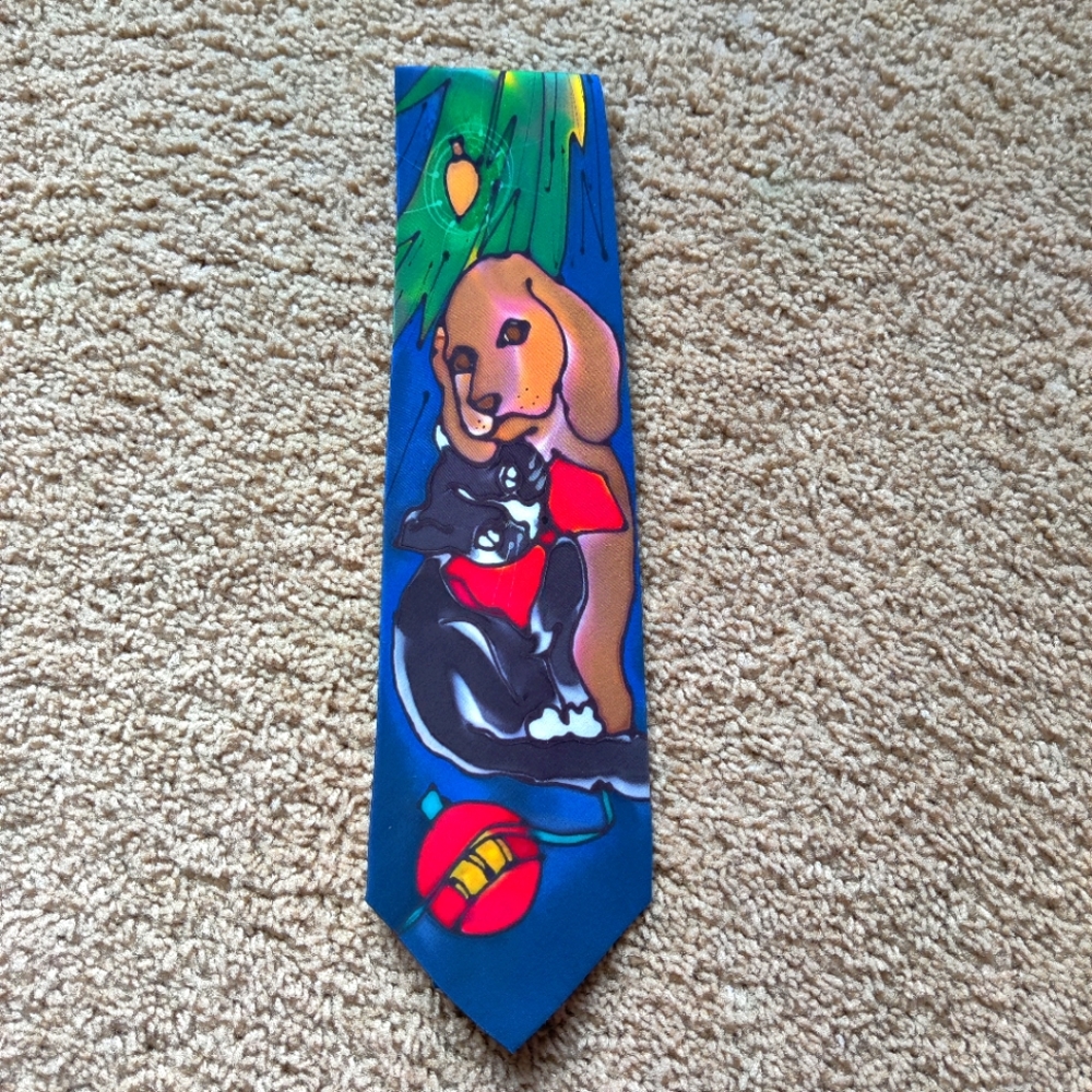Robert Daskal Christmas Silk Tie